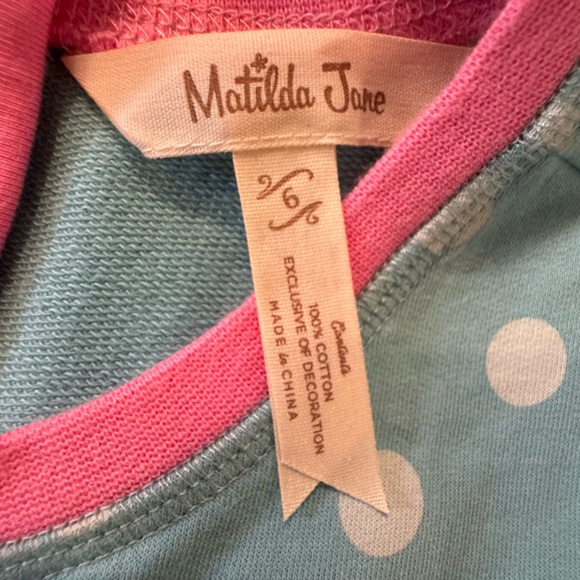 Matilda Jane Long-Sleeve Polka Dot Ruffle Waist Romper – Girls Size 6 - Picture 4 of 4